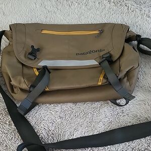 Patagonia Tan and Yellow Messenger Bag